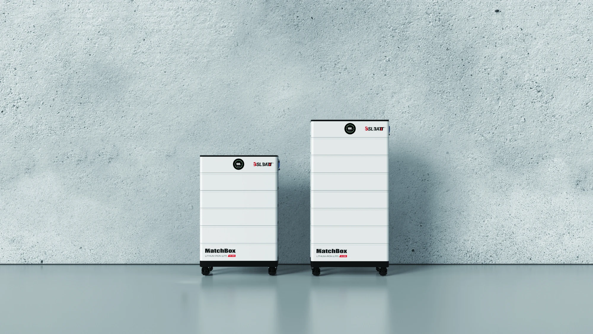 MatchBox HVS home battery in a manufacturer lifestyle image