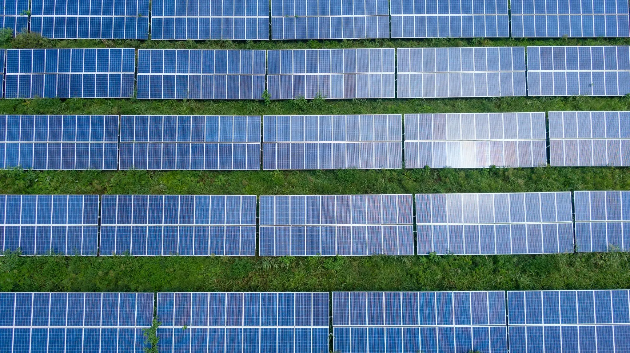 Solar panels generating renewable energy